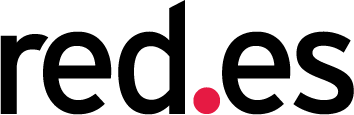 Logo de Red.es con texto en negro y un punto rojo